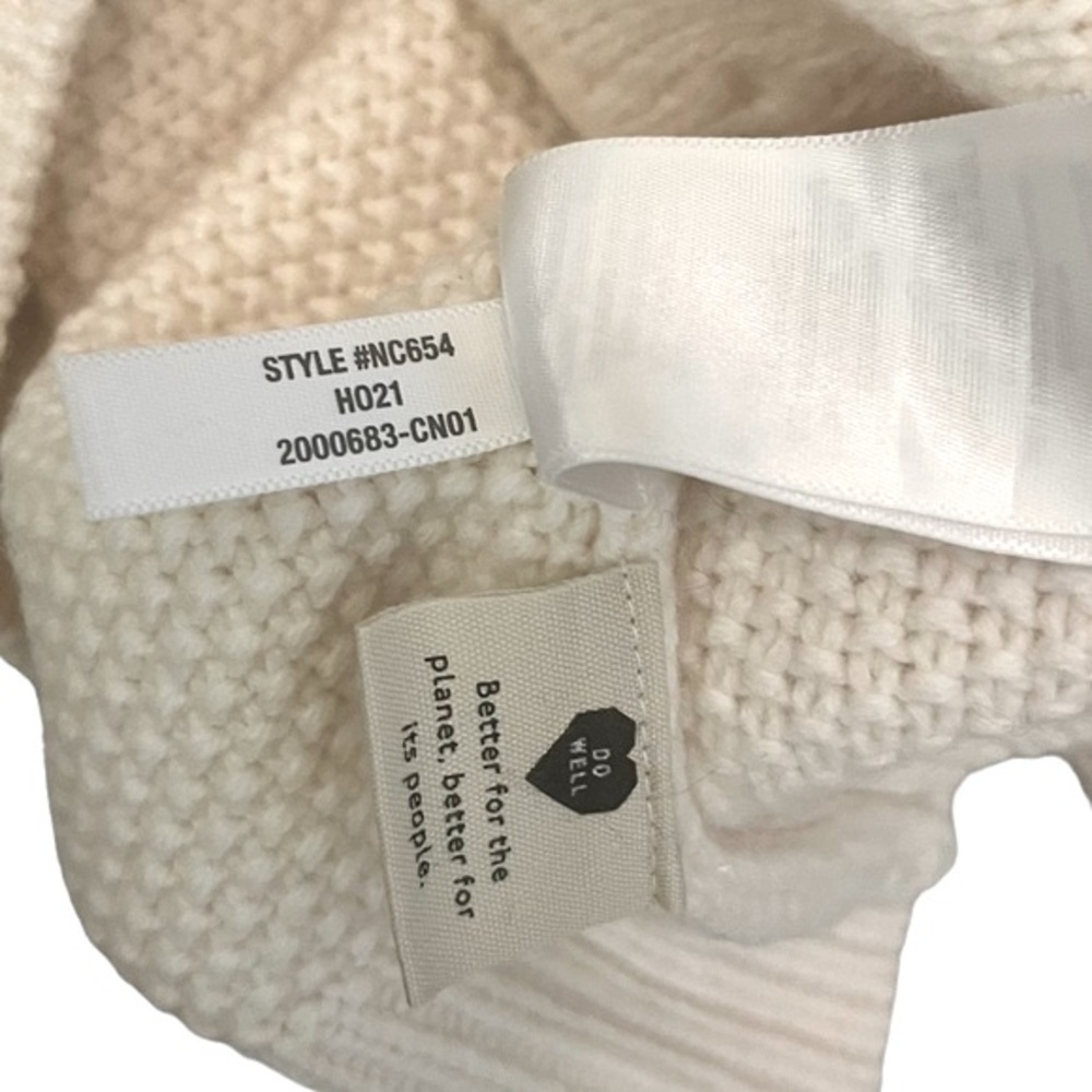 Madewell Hollydene Ruffle Shoulder Merino Wool Pullover Sweater in Antique Cream - Picture 10 of 15